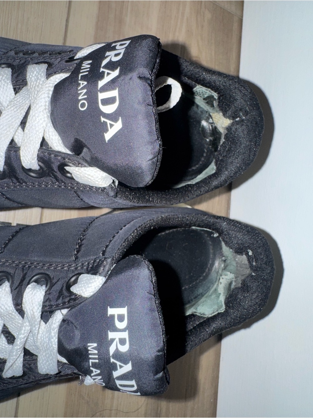 Prada Milano Men’s Black Suede Lace-Up Sneakers - Picture 8 of 12